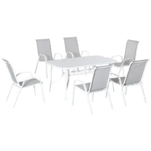 Best Seven-Piece Outdoor Dining Set - Grey