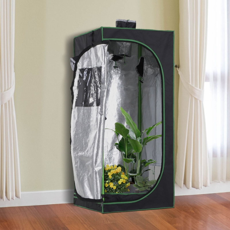 Best Grow Tent Reflective Mylar Hydroponic with Adjustable Vents and Floor Tray for Indoor Plant Growing, 60 x 60 x 140 cm (24.5" x 24.5" x 55") - Image 10
