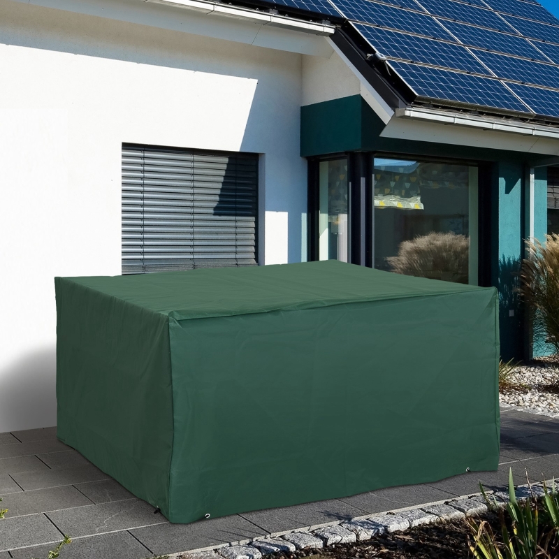Best Outdoor Garden Furniture Cover Waterproof, Anti-UV 600D Heavy Duty Oxford Fabric Patio Furniture Cover for Rectangular Sofa Table Set, Green, 135 x 135 x 75 cm - Image 10