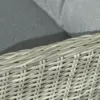 Best 5 Pieces Rattan Bistro Set with Adjustable Back, Reclining Wicker Balcony Furniture with Cushions, Glass Top Coffee Table and Footstools, Outdoor Table and Chairs, Grey - Image 8