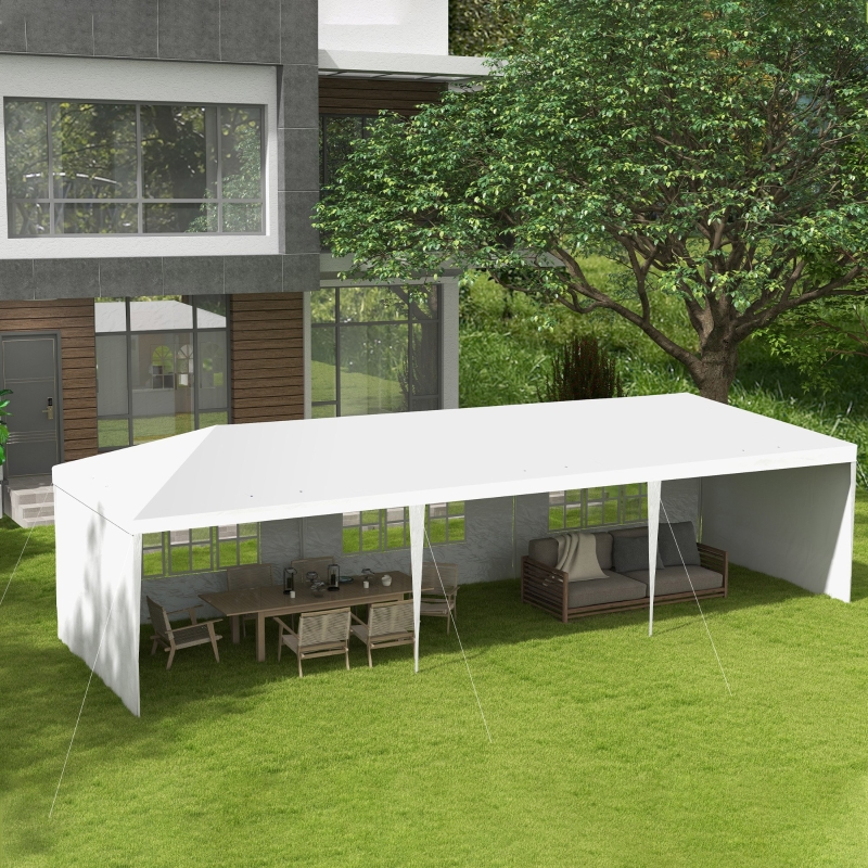 Best Garden Gazebo Marquee Party Wedding Tent Canopy (9m x 3m) - White - Image 10