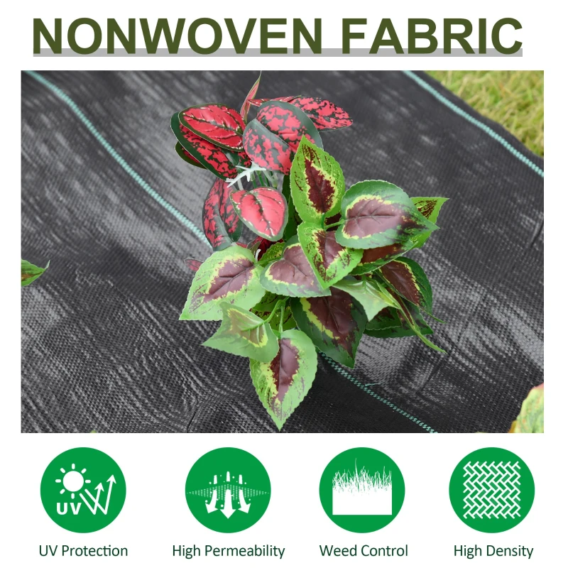 Best 2m x 50m Weed Control Membrane, Heavy Duty Weed Control Barrier Fabric, 90gsm Ground Cover for Patios, Garden, Flower beds, Landscaping - Image 4