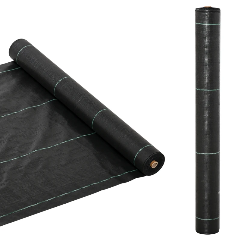 Best 1m x 50m Weed Control Membrane, Heavy Duty Weed Control Barrier Fabric, 90gsm Ground Cover for Patios, Garden, Flower beds, Landscaping