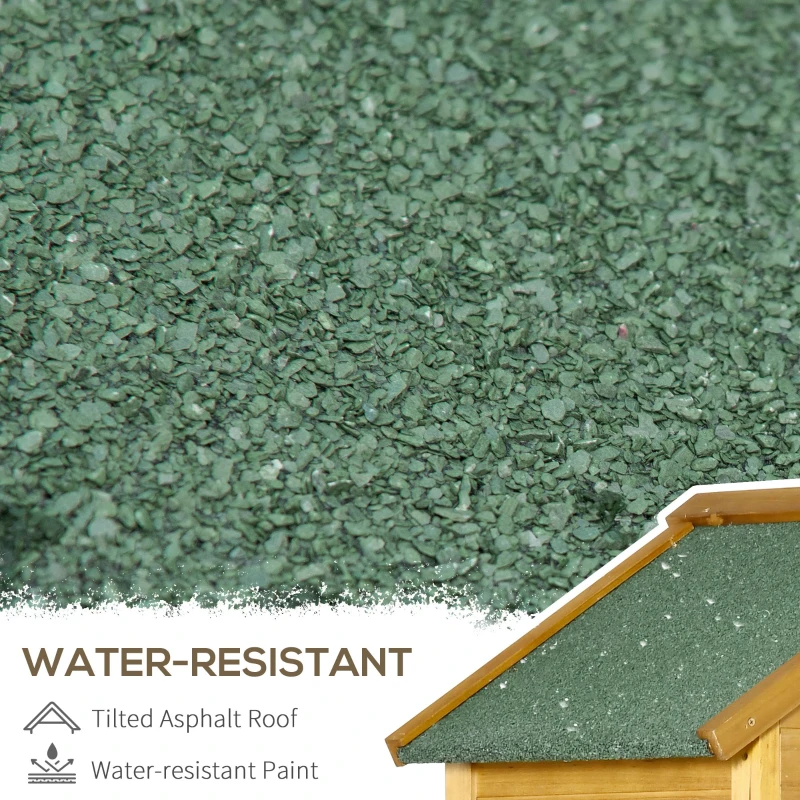 Best Wooden Garden Storage Shed Utility Gardener Cabinet w/ 3 Shelves and 2 Door, 191.5cm x 79cm x 49cm, Natural wood effect - Image 4