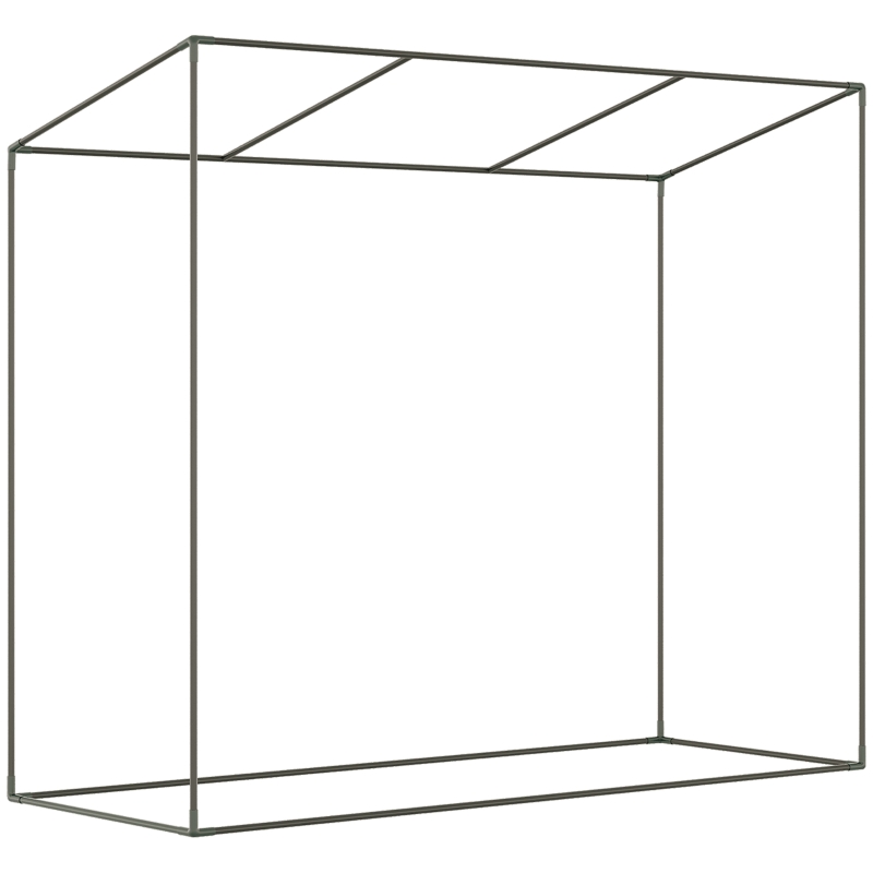 Best Small Walk-in Garden Greenhouse with Steel Frame, Large Roll-up Door and Windows, 200Lx76Wx168Hcm, White - Image 9