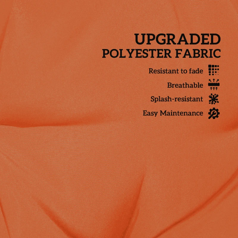 Best Set of Two Padded Outdoor Seat Cushions - Orange - Image 4