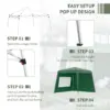 Best 2.4 x 2.4m Two Wall Pop Up Gazebo - Green - Image 5