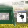 Best 2.4 x 2.4m Two Wall Pop Up Gazebo - Green - Image 6