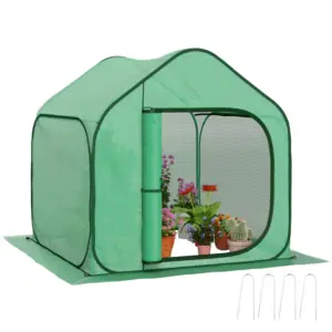 Best 150 x 148cm Pop-Up Greenhouse - Green