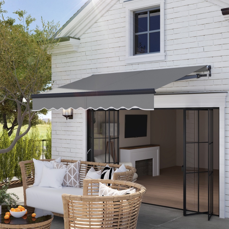 Best 2.5 x 2m Electric Awning with Remote Controller, Aluminium Frame DIY Retractable Awning, UV30+ Sun Shade Canopy for Garden Patio Deck Door Window, Dark Grey - Image 10