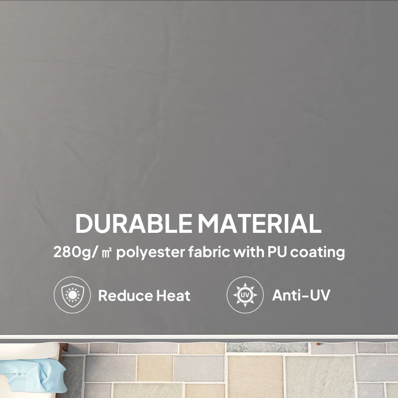 Best 2 x 2.5m Manual Retractable Awning - Dark Grey - Image 4