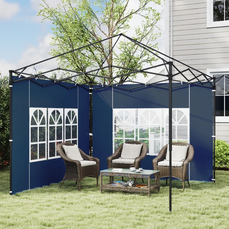 Best Set of Two 3 x 3(m) Gazebo Frame Replacement Walls - Blue - Image 2