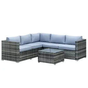Best Four-Piece Rattan Sofa Set - Grey
