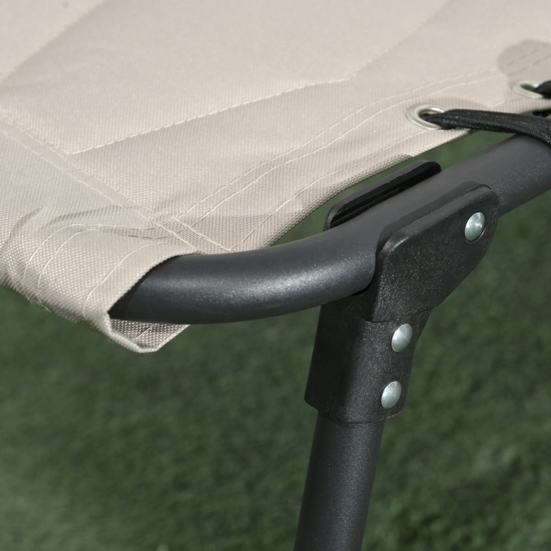 Best Set of Two Sun Loungers, with Five-Position Reclining Backs - Khaki - Image 9