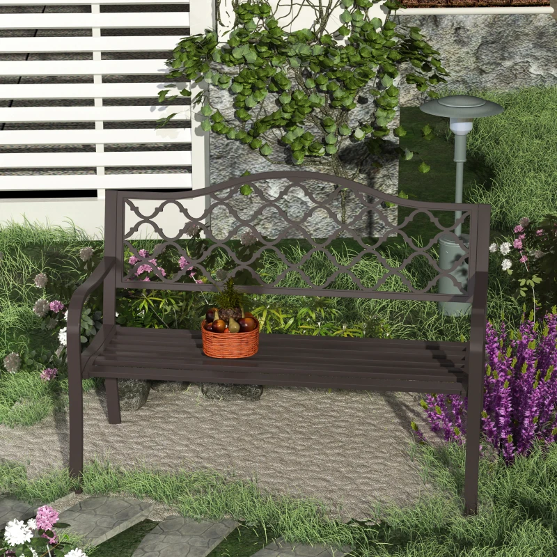 Best Antique Style Outdoor Cast Iron Front Porch Bench Path Chair Seat Outdoor - Image 7