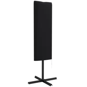 Best Garden Parasol Cover, Outdoor Patio Umbrella Protector Weatherproof Garden Patio with Rod, Zipper for 2-4m Parasol, Φ60 x 160cm, Black