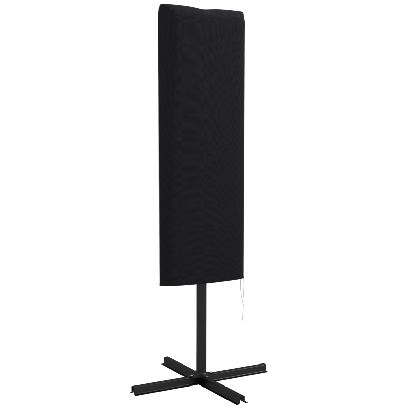 Best Garden Parasol Cover, Outdoor Patio Umbrella Protector Weatherproof Garden Patio with Rod, Zipper for 2-4m Parasol, Φ60 x 160cm, Black