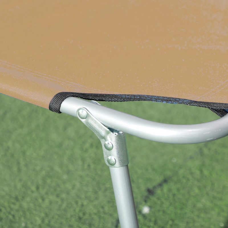 Best Sun Lounger, with Adjustable Face Canopy - Brown - Image 9