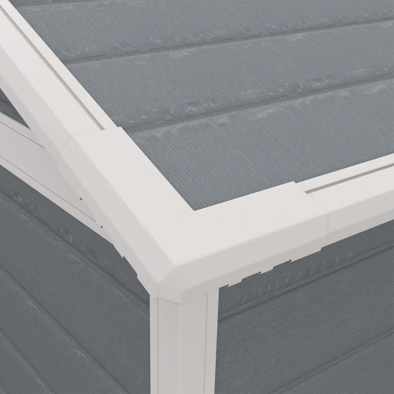 Best 6'x4.5' Garden Storage Shed, Lockable Garden Shed with Double Doors, Window, Vent and Plastic Roof, Grey - Image 8