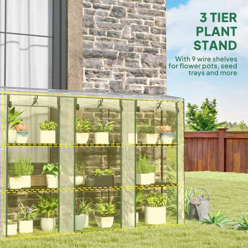 Best 46 x 215cm Nine-Shelf Greenhouse - Image 5