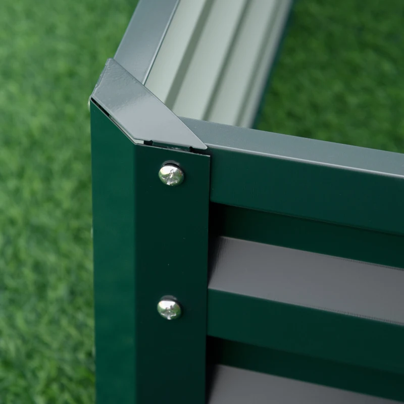 Best Square Raised Garden Bed Box with Weatherized Steel Frame for Vegetables, Flowers, & Herbs, 120 x 120 x 30cm, Green - Image 8