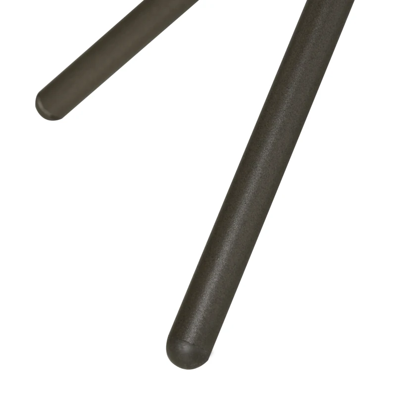 Best Set of 3 Gliding Chair & Tea Table Set, Outdoor Rocker Set with 2 Armchairs, Tempered Glass Tabletop, Khaki - Image 8