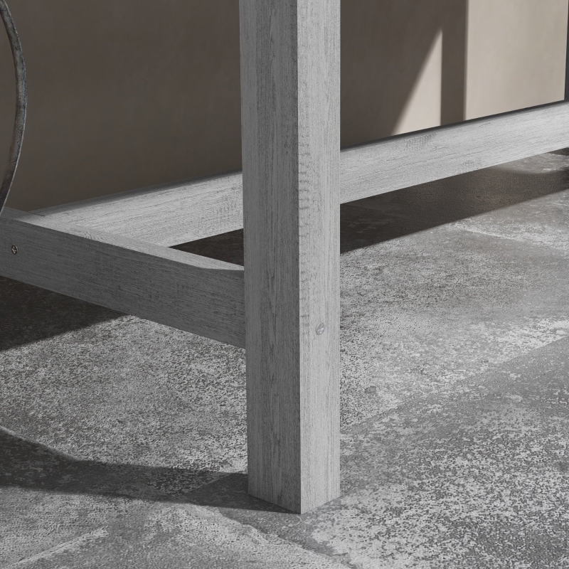 Best 60 x 120cm Raised Garden Bed with Wooden Base - Grey - Image 9