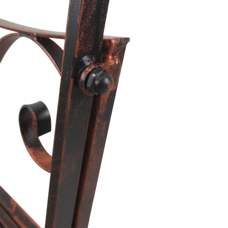 Outdoor Iron Rocking Chair-Bronze Red - Image 9