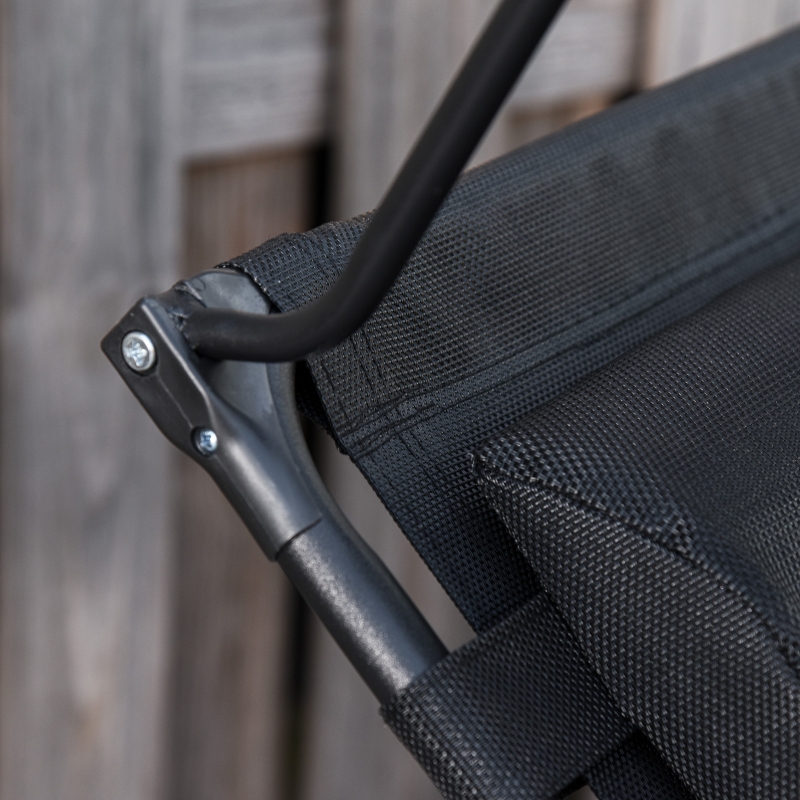 Best Folding Zero Gravity Sun Lounger, with Sun Canopy - Black - Image 9