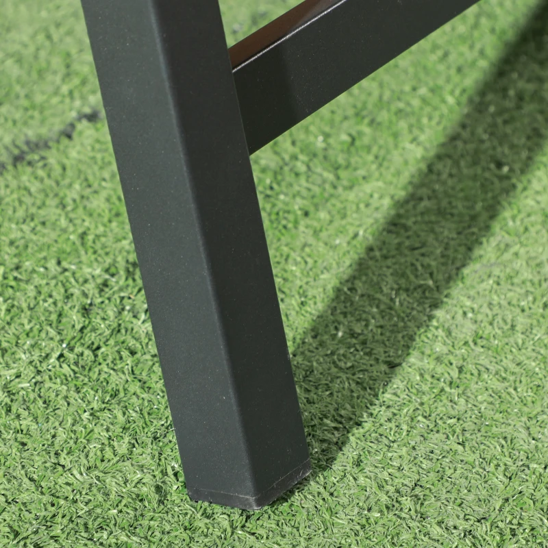 Best Foldable Rattan Sun Lounger with 5-Level Adjust Backrest, Recliner Chair, Grey - Image 8