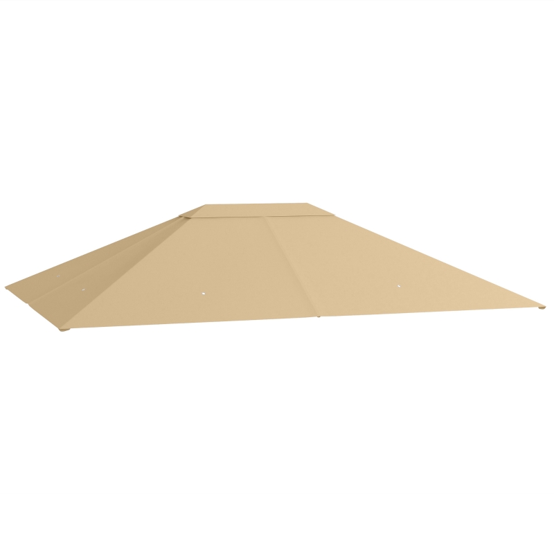 Best 3 x 4m Gazebo Canopy Replacement Cover, Gazebo Roof Replacement (TOP COVER ONLY), Khaki