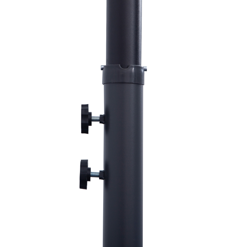 Best 3(m) Cantilever Umbrella 18 Ribs & Vents Adjustable Angle for Patio Cream White - Image 12