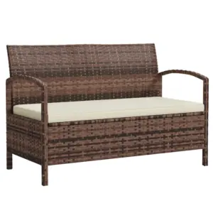 Best 125L Storage Garden Bench, with Cushion - Brown