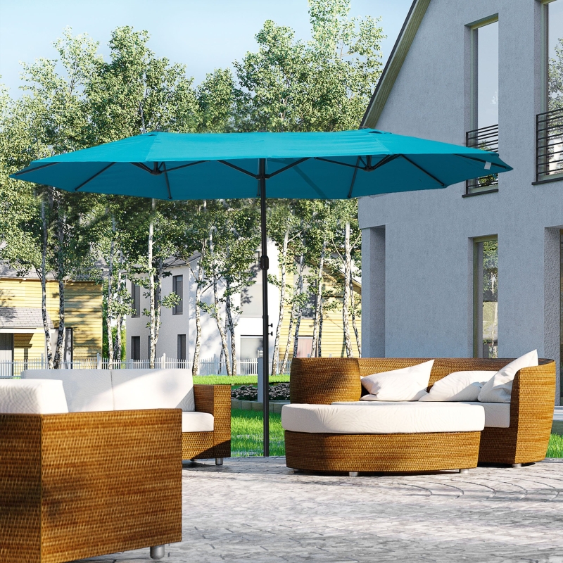 Best 4.6m Canopy Parasol - Blue - Image 10