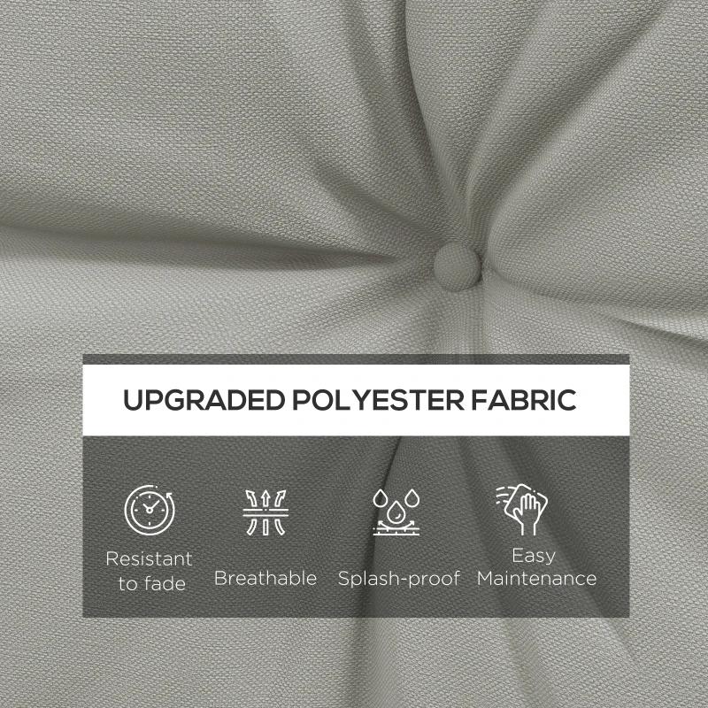 Best 2-Piece Seat Cushions Back Pillows Replacement, Patio Chair Cushions Set for Indoor Outdoor, Light Grey - Image 4