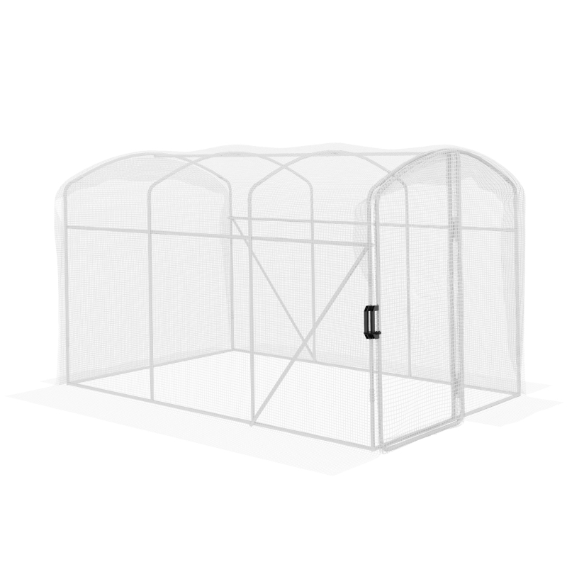 Best Polytunnel Greenhouse Walk-in Grow House with UV-resistant PE Cover, Door and Galvanised Steel Frame, 2 x 2 x 2m, White - Image 11