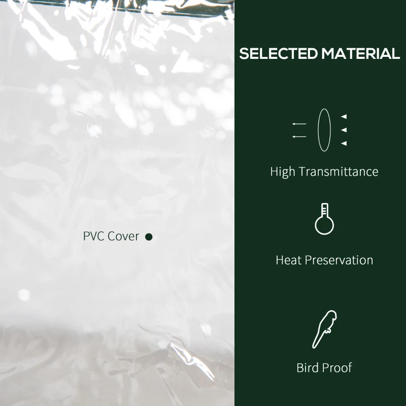 Best 3 Tier Mini Greenhouse Portable Garden Grow House with Roll Up Door and Wire Shelves, 69L x 49W x 125H cm, Clear - Image 4