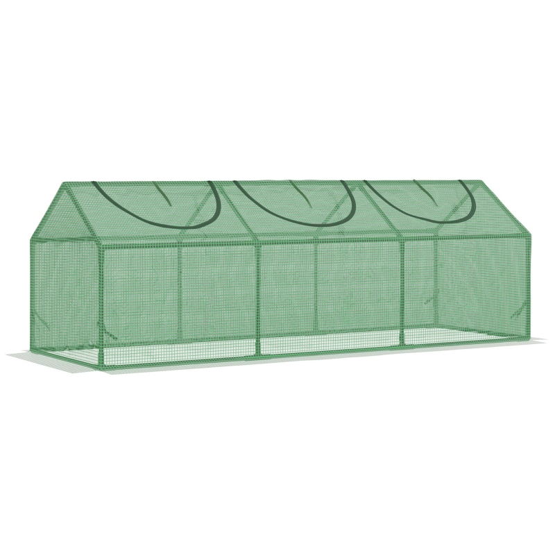 Best Mini Greenhouse, Small Plant Grow House for Outdoor with Durable PE Cover, Observation Windows, 180 x 60 x 60 cm, Green - Image 13