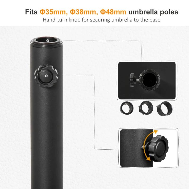 Best 11kg Square Cement Parasol Base Concrete Umbrella Weight Stand Holder Patio Outdoor Garden Black - Image 4