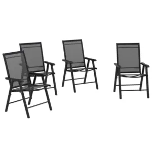 Best Set of Four Folding Garden Chairs - Black