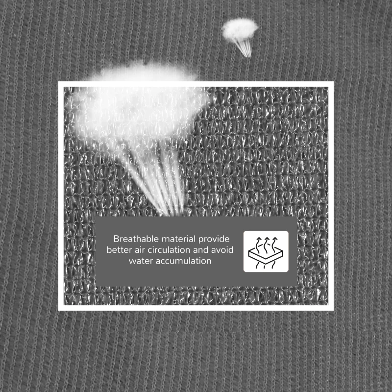 Best 5x5m Triangle Sun Shade Sail Outdoor UV Protection HDPE Canopy w/ Steel Rings Ropes UV Block Outdoor Patio Shelter Grey - Image 6