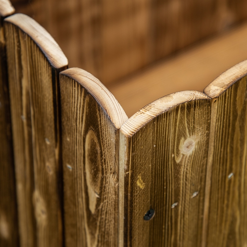 Best 109L Raised Garden Bed, Wooden Rectangle Planter Box, Outdoor Herb Vegetable Flower Pot (100L x 40W x 30H cm) - Image 9