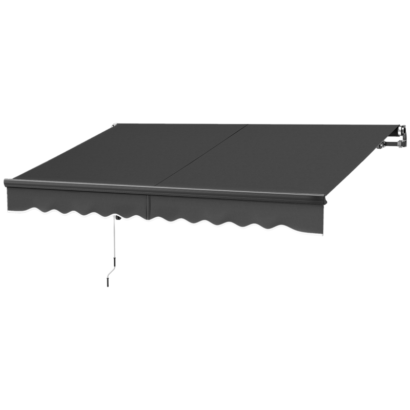 Best 3 x 2.5m Electric Awning with Remote Controller, Aluminium Frame DIY Retractable Awning, UV30+ Sun Shade Canopy for Garden Patio Deck Door Window, Dark Grey - Image 11