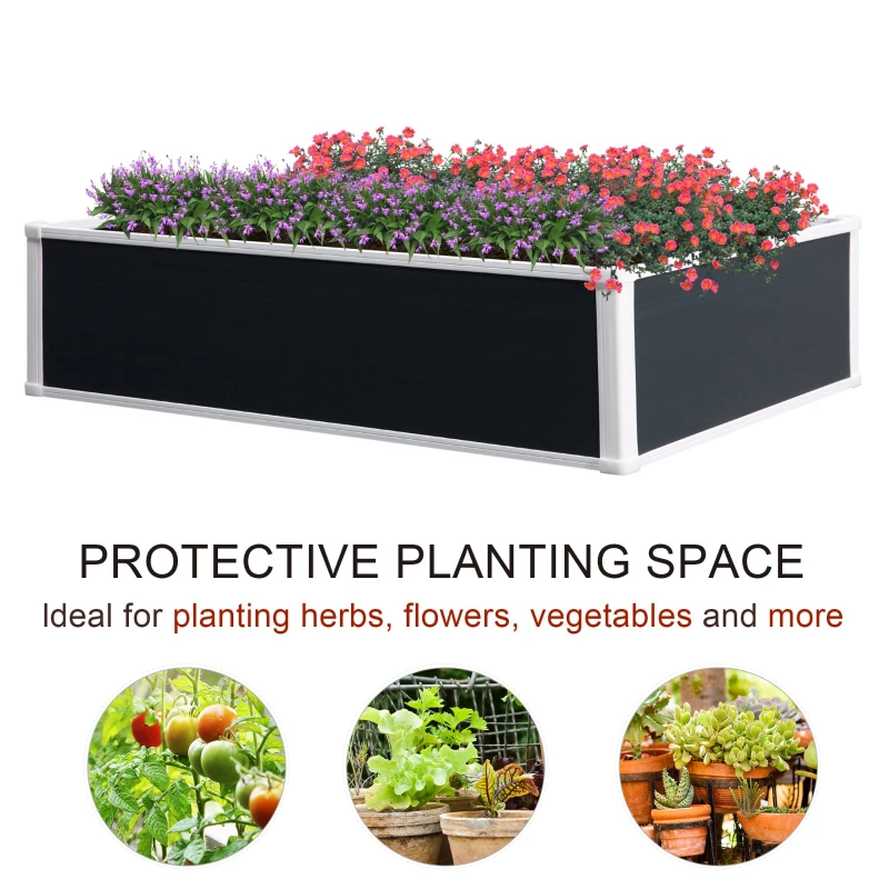 Best 302L Raised Garden Bed, Weather-resistant PP Planter Box Containers for Outdoor Patio Plant Flower Vegetable, 120 x 90 x 30 cm - Image 5
