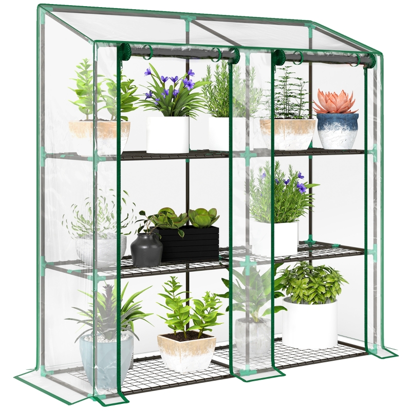 Best 46 x 143cm Mini Lean-To Greenhouse, with Three Inner Shelves - Image 10