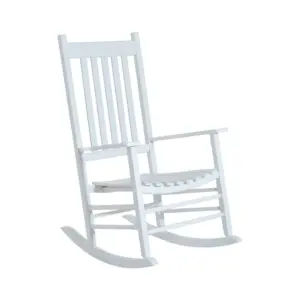 Best Outdoor Porch Rocking Chair Armchair Wooden Patio Rocker Balcony Deck Garden Seat White