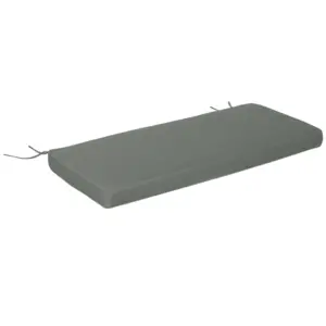 Best Garden Bench Cushion 2 Seater Loveseat Seat Pad for Patio Swing Furniture for Indoor & Outdoor Use, 120 x 50 x 8 cm, Grey