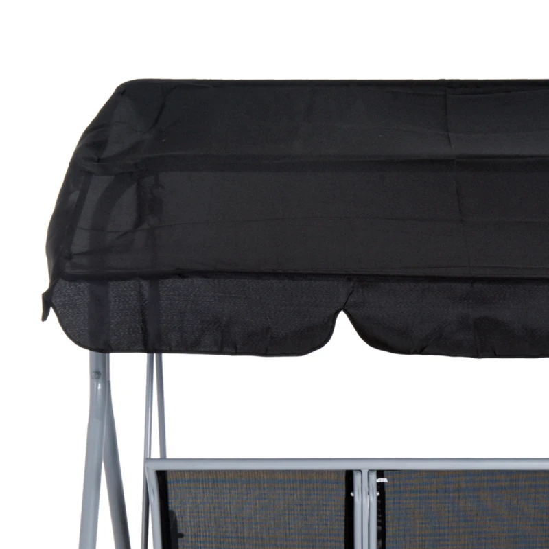 Best Outdoor 3-Seater Swing Chair-Black - Image 8