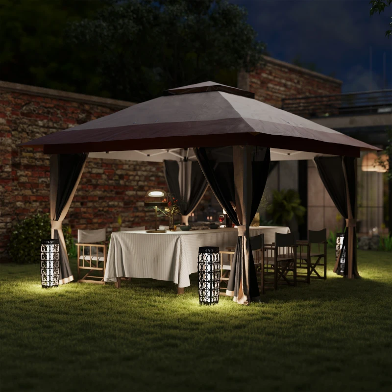 Best 3.6 x 3.6m Pop-Up Gazebo, with Accessories - Beige - Image 8