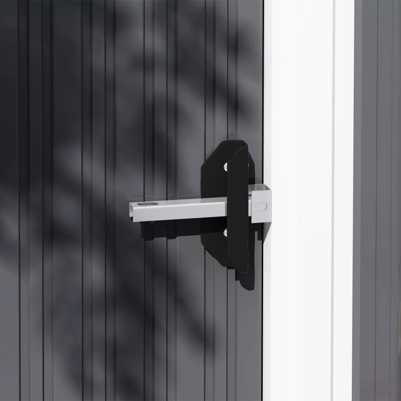 Best 5 x 3ft Garden Storage Shed with Sliding Door and Sloped Roof Outdoor Equipment Tool, Light Grey - Image 9